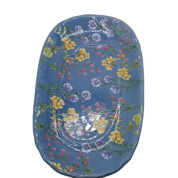 Covered Butter Dish Floral Pig Ceramic Farmhouse Country Cottagecore Chipped - Picture 7 of 13